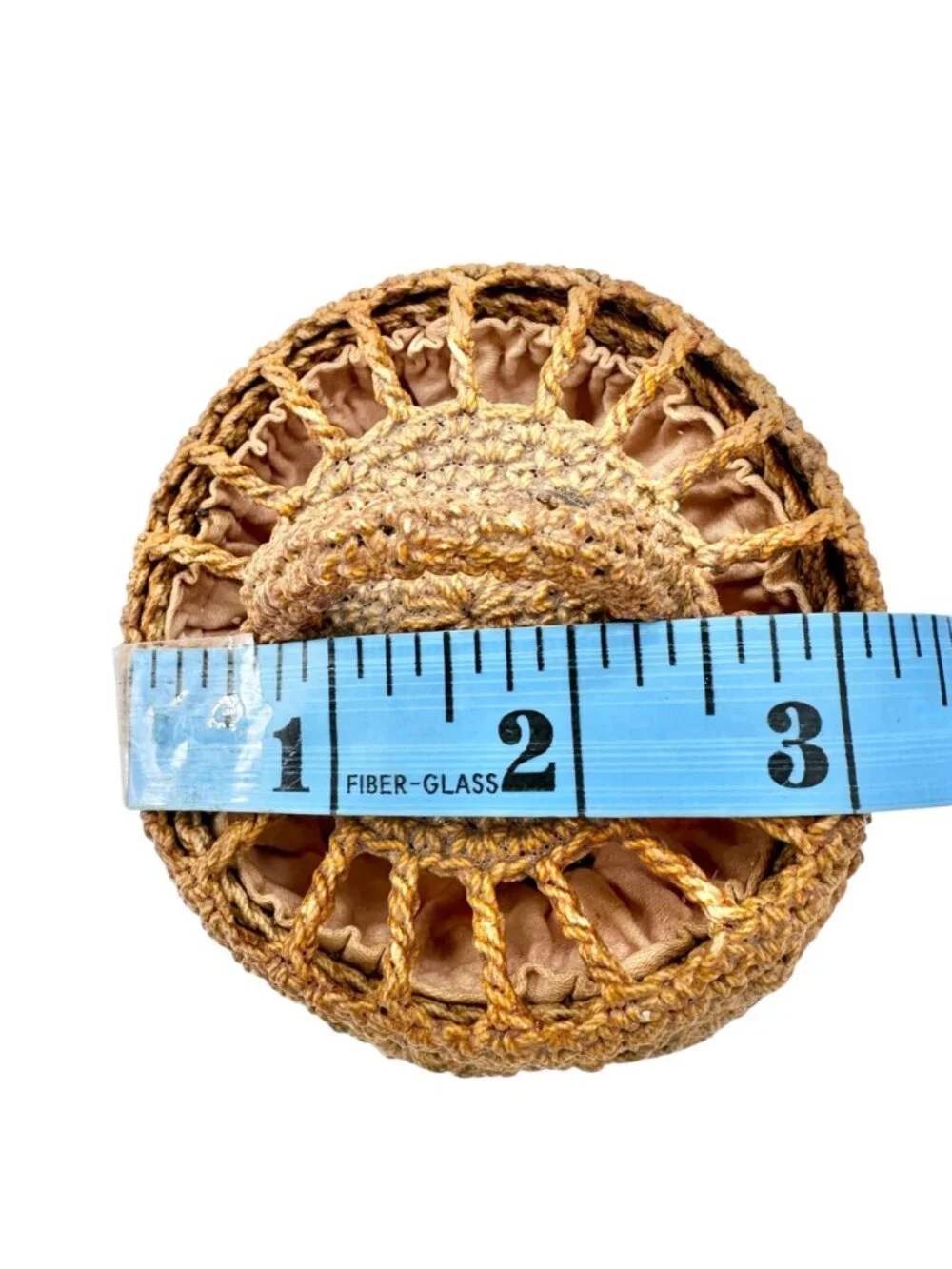 Braided Sailor Lidded Basket 19th Century Handcrafted Natural Materials 4x3 inch
